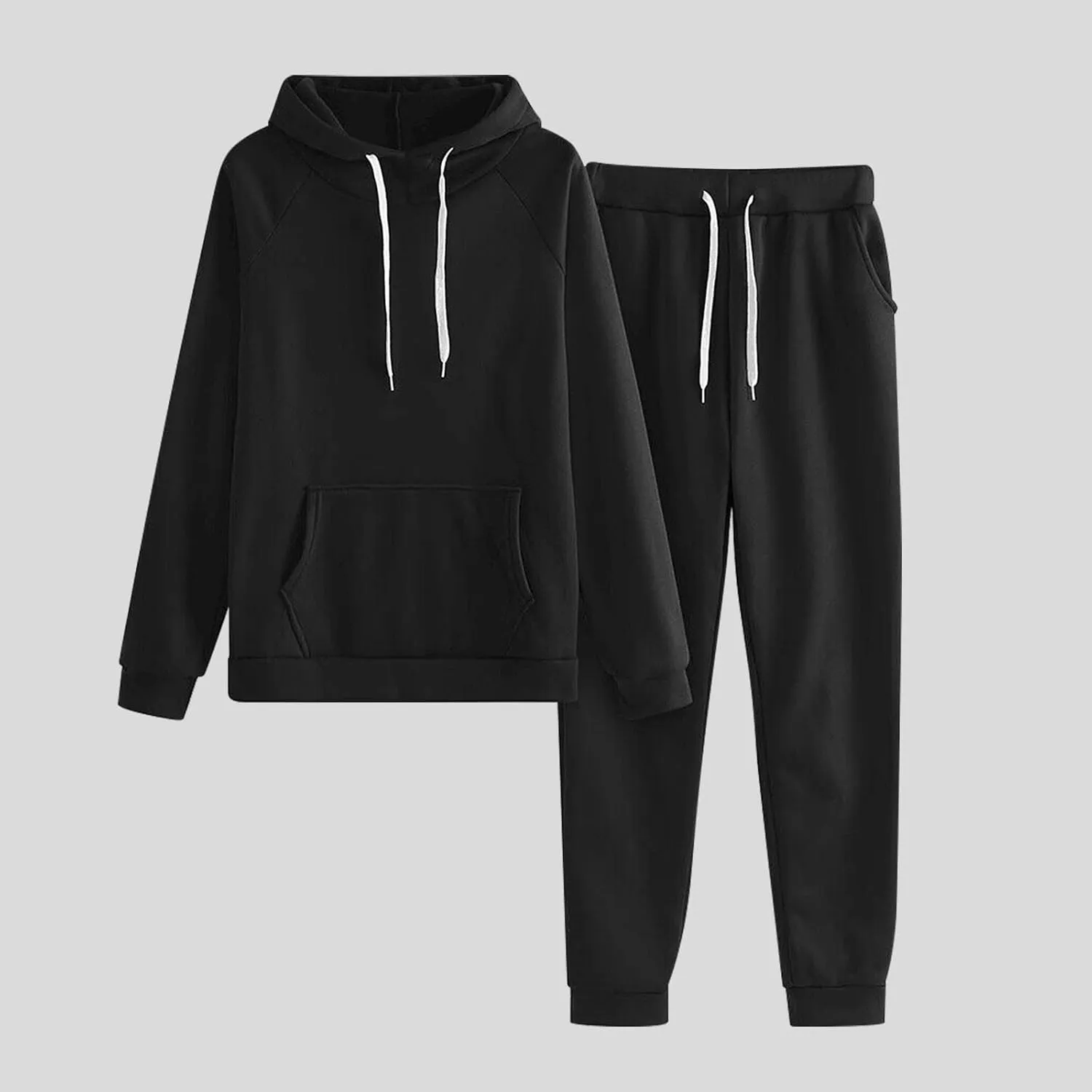 2 Piece Sweatsuits for Women Fleece Lined Tracksuit Athletic Gym Outfits Hoodie Joggers Lounge Set with Pockets