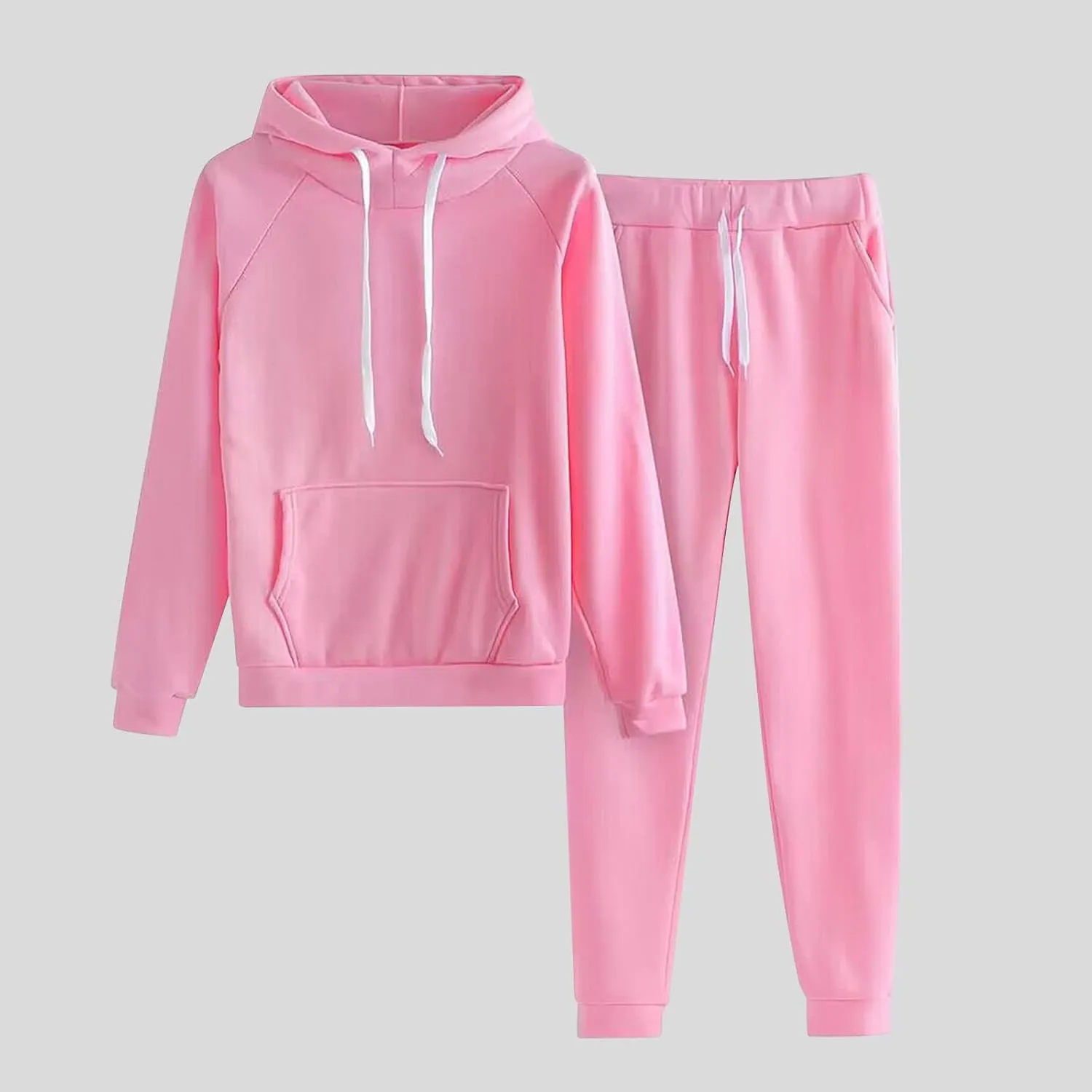 2 Piece Sweatsuits for Women Fleece Lined Tracksuit Athletic Gym Outfits Hoodie Joggers Lounge Set with Pockets