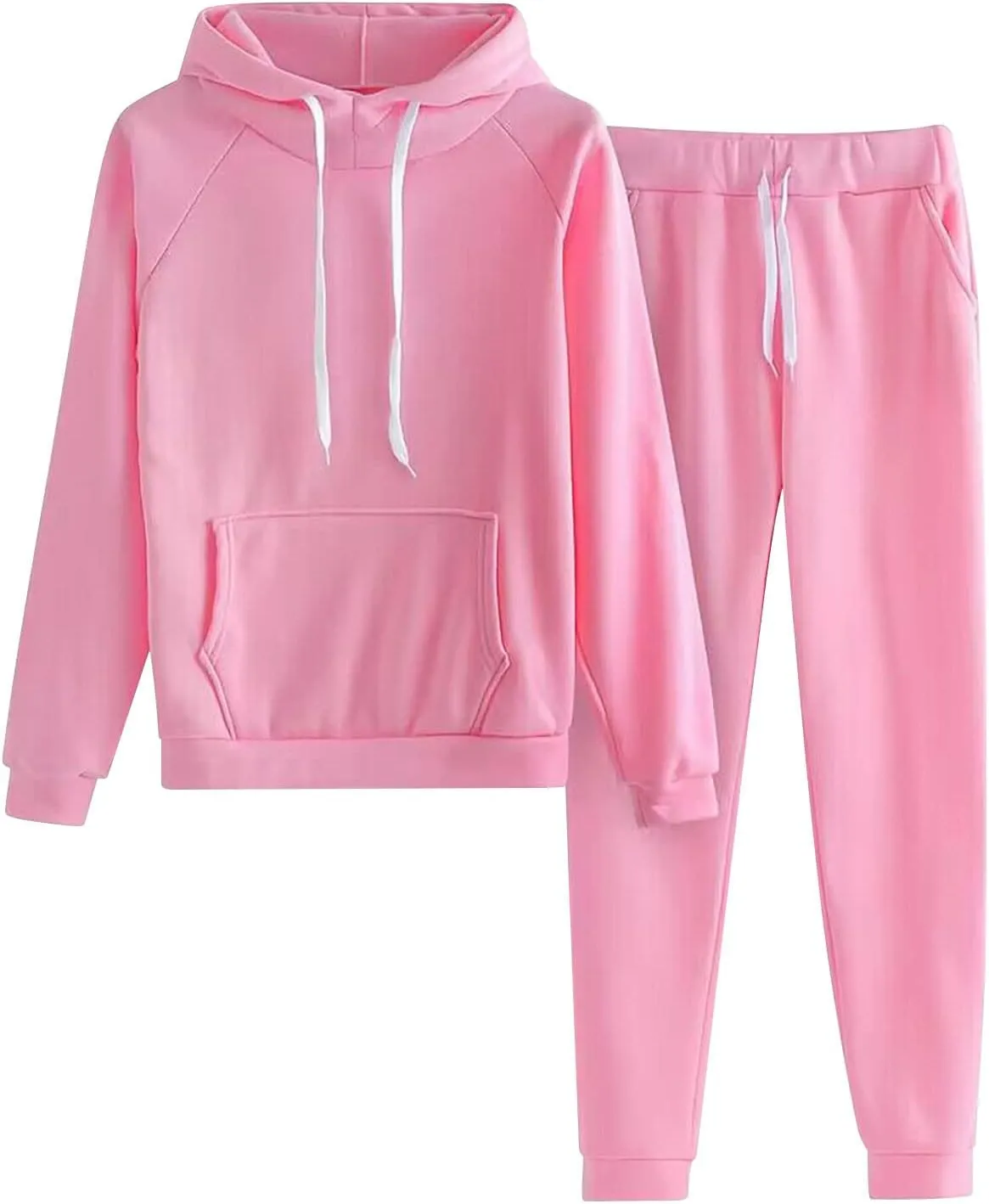 2 Piece Sweatsuits for Women Fleece Lined Tracksuit Athletic Gym Outfits Hoodie Joggers Lounge Set with Pockets