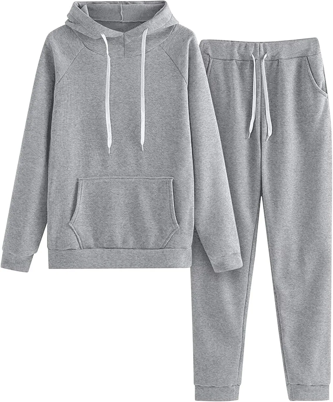 2 Piece Sweatsuits for Women Fleece Lined Tracksuit Athletic Gym Outfits Hoodie Joggers Lounge Set with Pockets