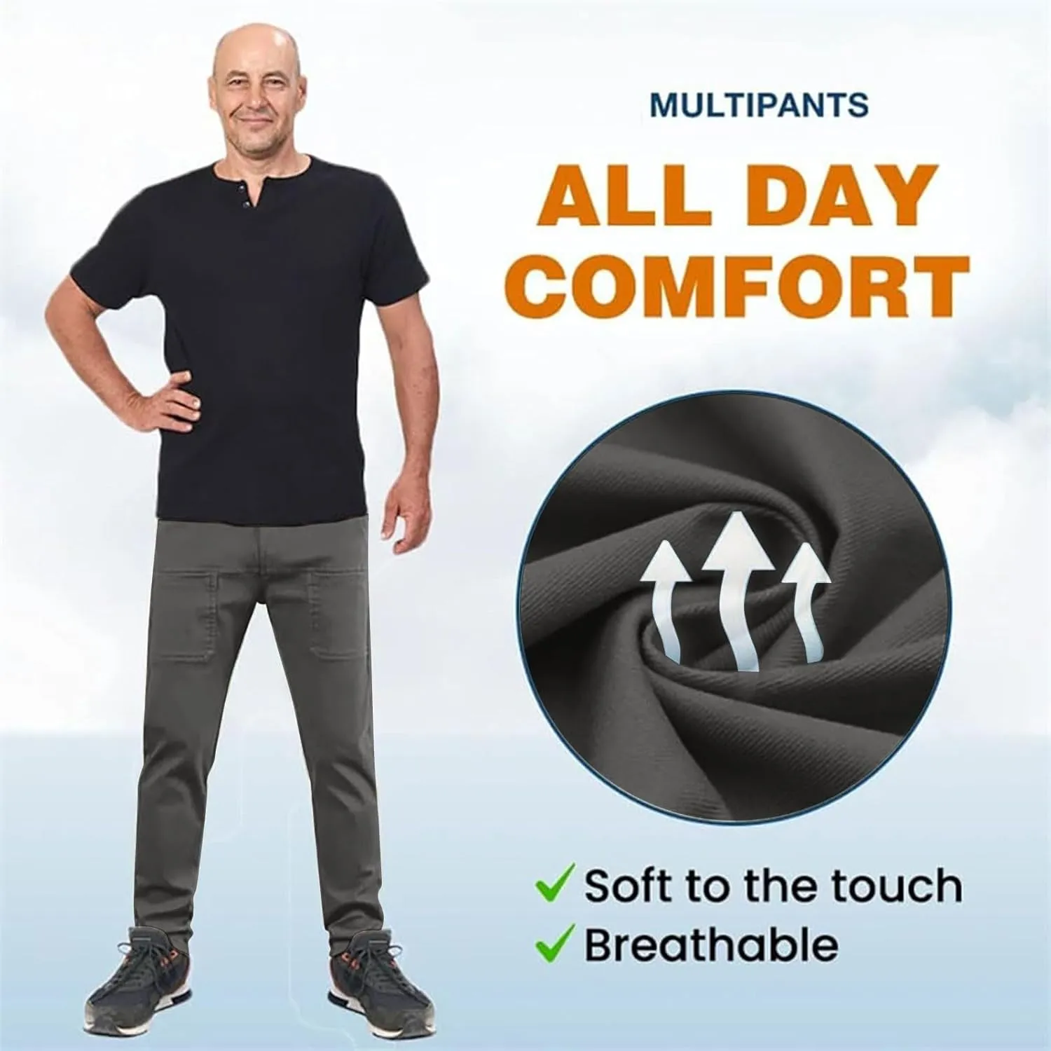 Acegents Cargo Pants High Stretch Multi-Pocket Durable Cargo Pants Multipants for Men Plus Size Pants Tactical Pants