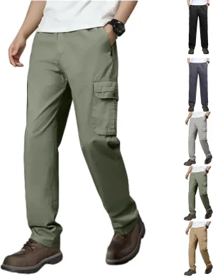 Adorlina Pants for Men, Adorlina Cargo Pants, Ultra Comfort Flex Multi-Pocket Pants, Men's Elastic Waist Drawstring Pants