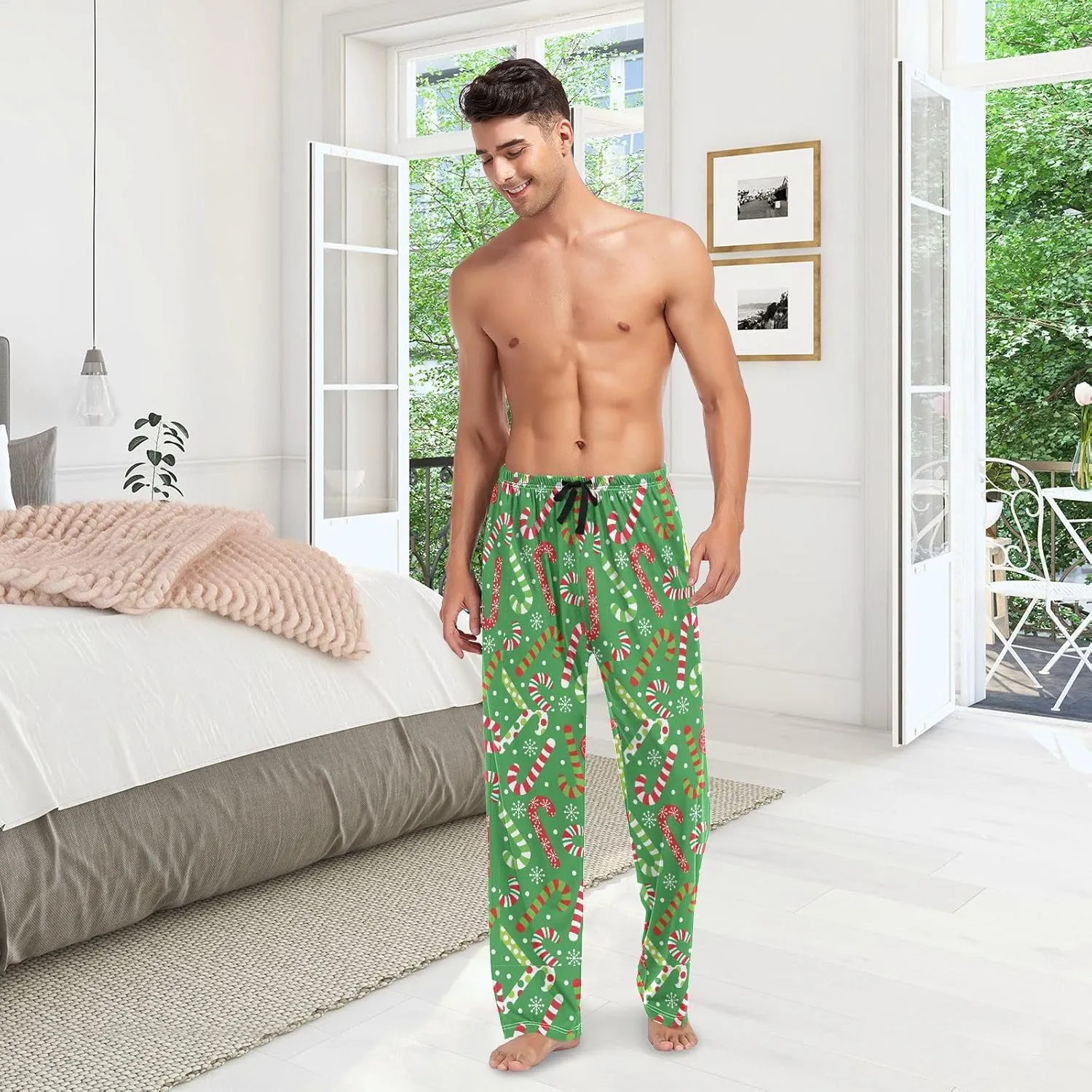 Aslsiy Mens Pajama Pants Pajama Bottoms Sleep Pants Separate Lounge PJ Pants