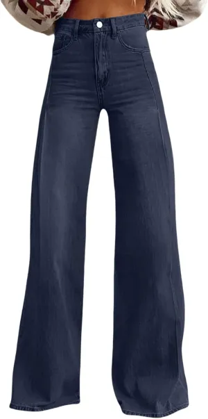 Baggy Pants for Women 2025 Summer Fashion Wide Leg Bell Bottoms 90s Vintage Print Y2K Streetwear Going Out Trousers