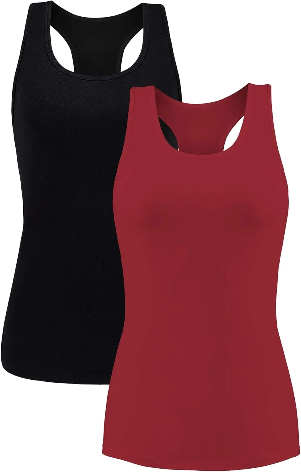 beautyin Women Tank Top with Shelf Bra Racerback Workout Yoga Tops Undershirt