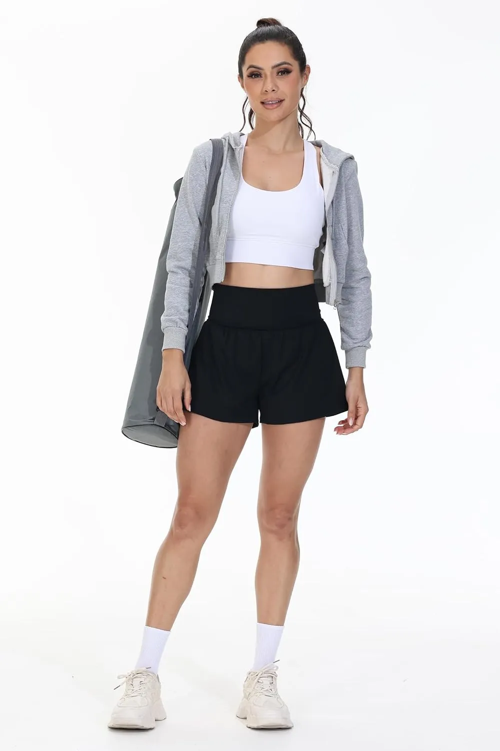 Blaosn Flowy Running Shorts Women Workout Athletic Gym Yoga High Waisted with Pockets Cute Sweat Short Pants Casual Summer