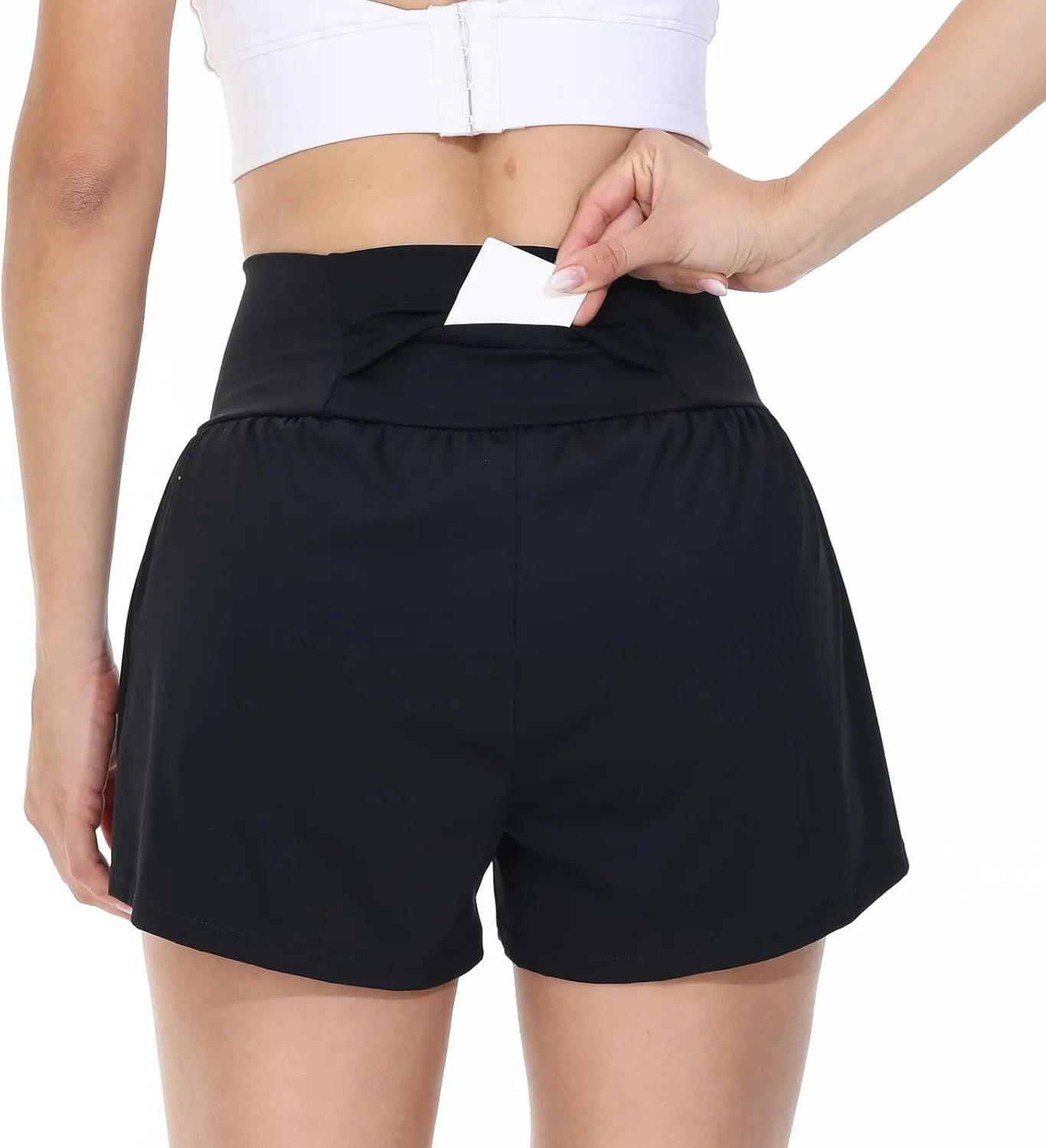 Blaosn Flowy Running Shorts Women Workout Athletic Gym Yoga High Waisted with Pockets Cute Sweat Short Pants Casual Summer