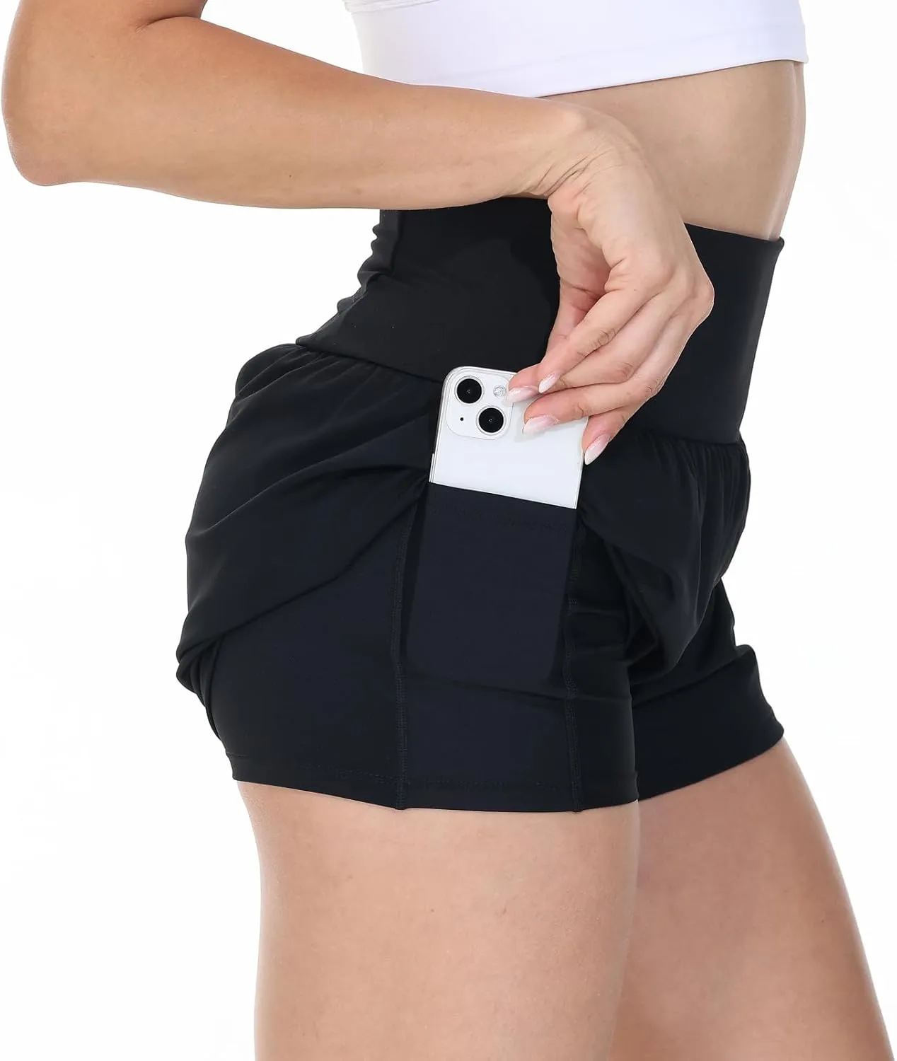 Blaosn Flowy Running Shorts Women Workout Athletic Gym Yoga High Waisted with Pockets Cute Sweat Short Pants Casual Summer