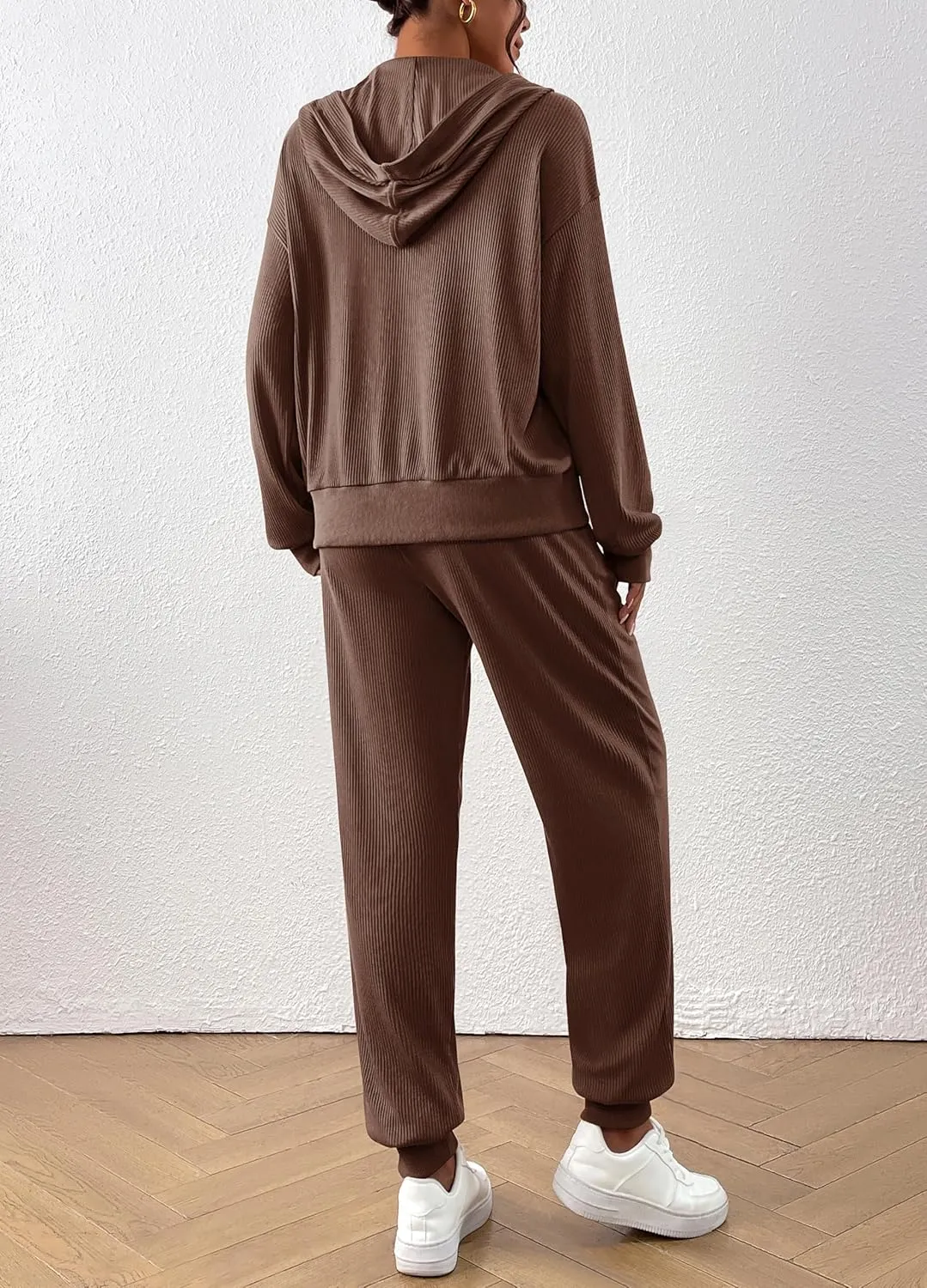 BTFBM Women 2 Piece Outfits 2025 Fall Sweatsuit Sets Zip Up Hoodie Sweatpants Tracksuit Lounge Matching Set