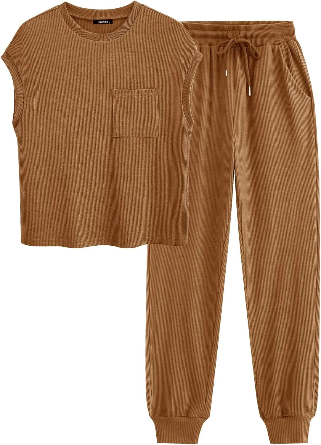 BTFBM Women's Two Piece Tracksuit Short Sleeve Tops Long Pants With Drawstring Outfits Jogger Sets