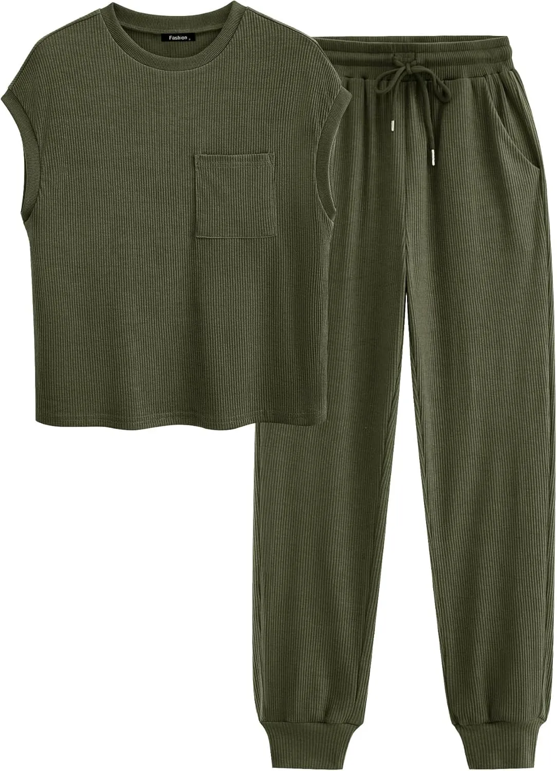 BTFBM Women's Two Piece Tracksuit Short Sleeve Tops Long Pants With Drawstring Outfits Jogger Sets