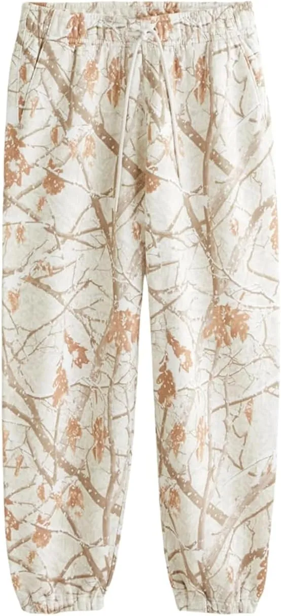 Camo Sweatsuits for Women Maple Leaf Print Oversized Hoodie Camo Fleece Sweatpans Lounge Sets Fall Winter Outfits