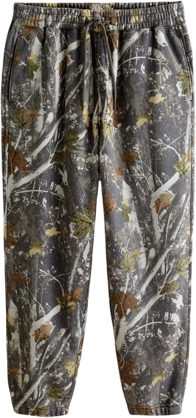 Camo Sweatsuits for Women Maple Leaf Print Oversized Hoodie Camo Fleece Sweatpans Lounge Sets Fall Winter Outfits
