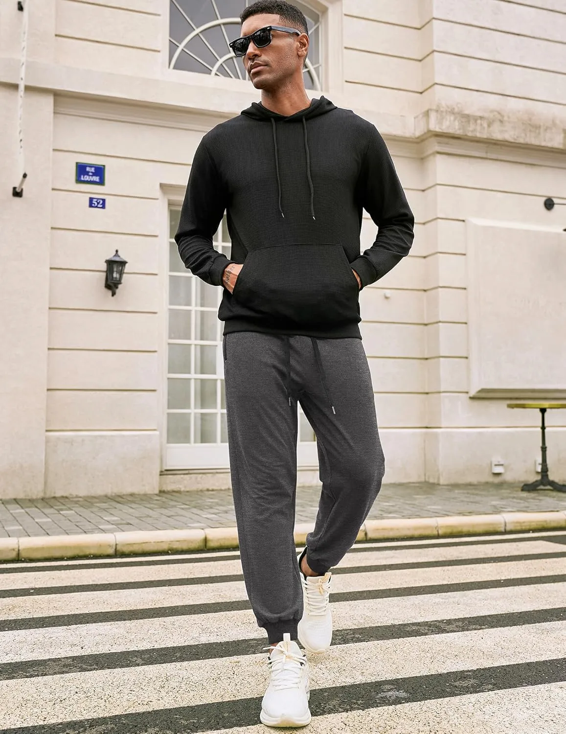 COOFANDY Mens Jogger Sweatpants Workout Athletic Sweatpants Casual Pants with Zipper Pockets