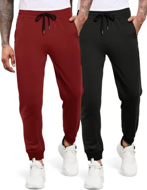 COOFANDY Mens Jogger Sweatpants Workout Athletic Sweatpants Casual Pants with Zipper Pockets
