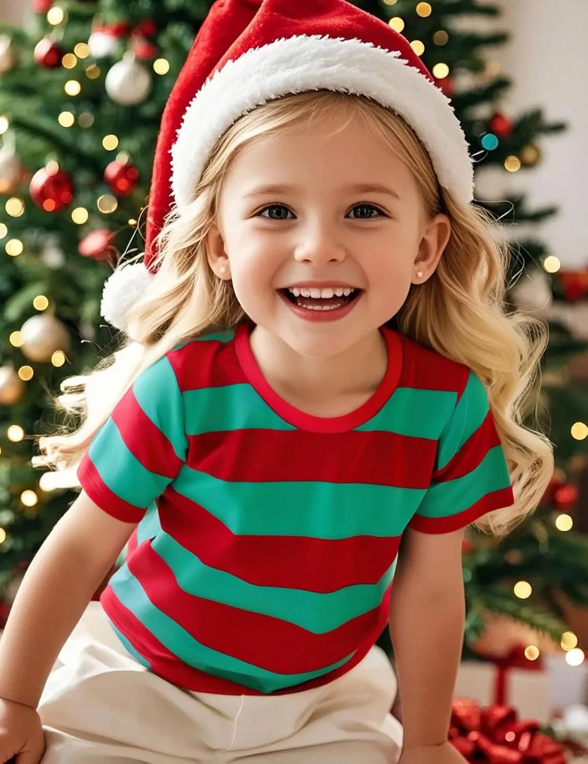 COSLAND Boys and Toddlers' Short Sleeve Striped T-Shirt, Cotton, Kids' Crew Neck Tee, 2T-Large