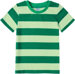COSLAND Boys and Toddlers' Short Sleeve Striped T-Shirt, Cotton, Kids' Crew Neck Tee, 2T-Large