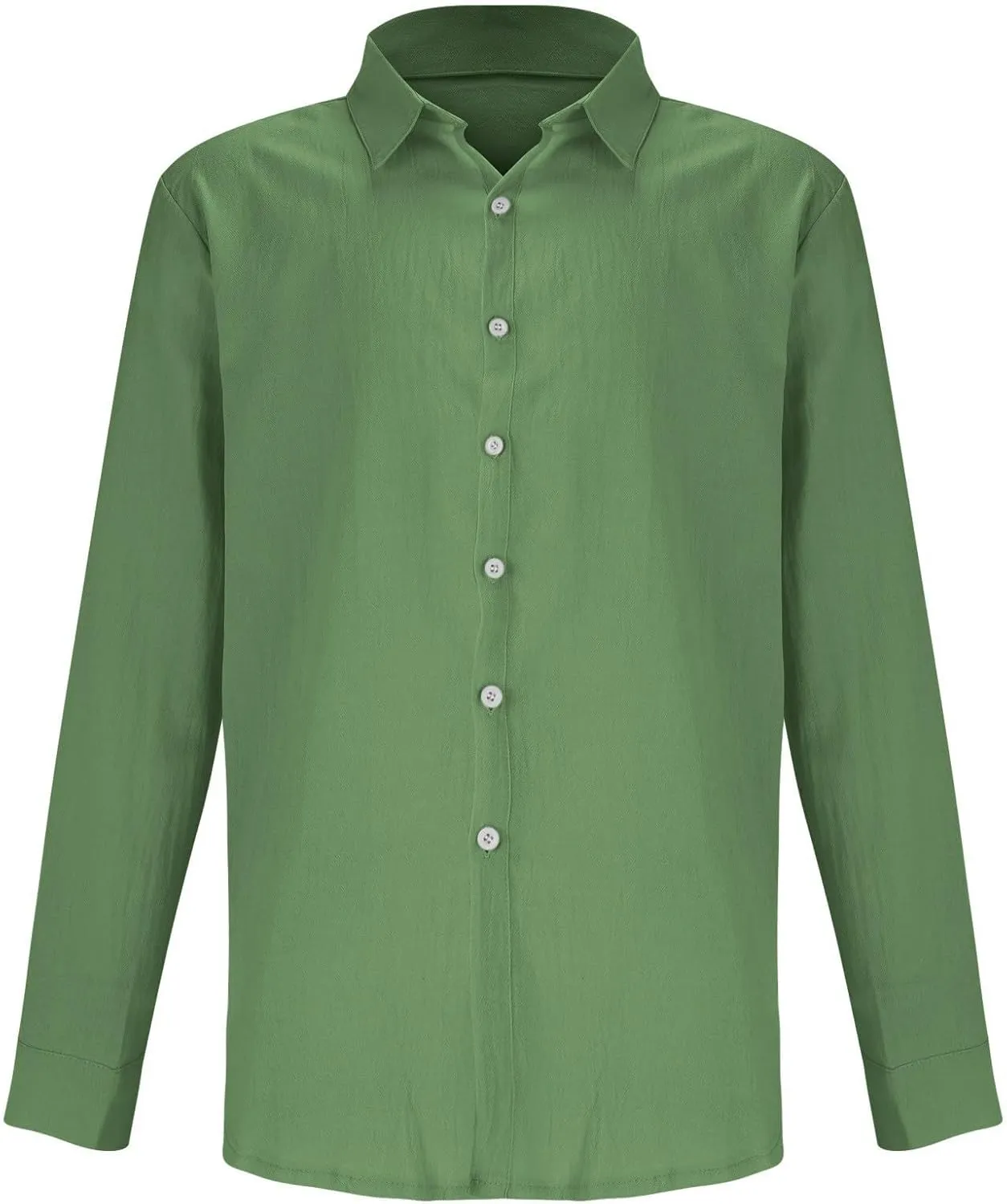 Cotton Linen Shirts for Men Quick Dry Breathable Loose Button Down Short Sleeve Beach Shirt Regular Fit Dress Top