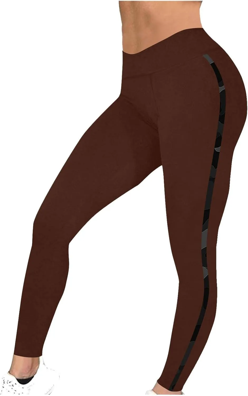 DASAYO Yoga Leggings for Women Trendy High Waist Tummy Control Full Length Stretchy Exercise Pants Ladies Workout Bottoms