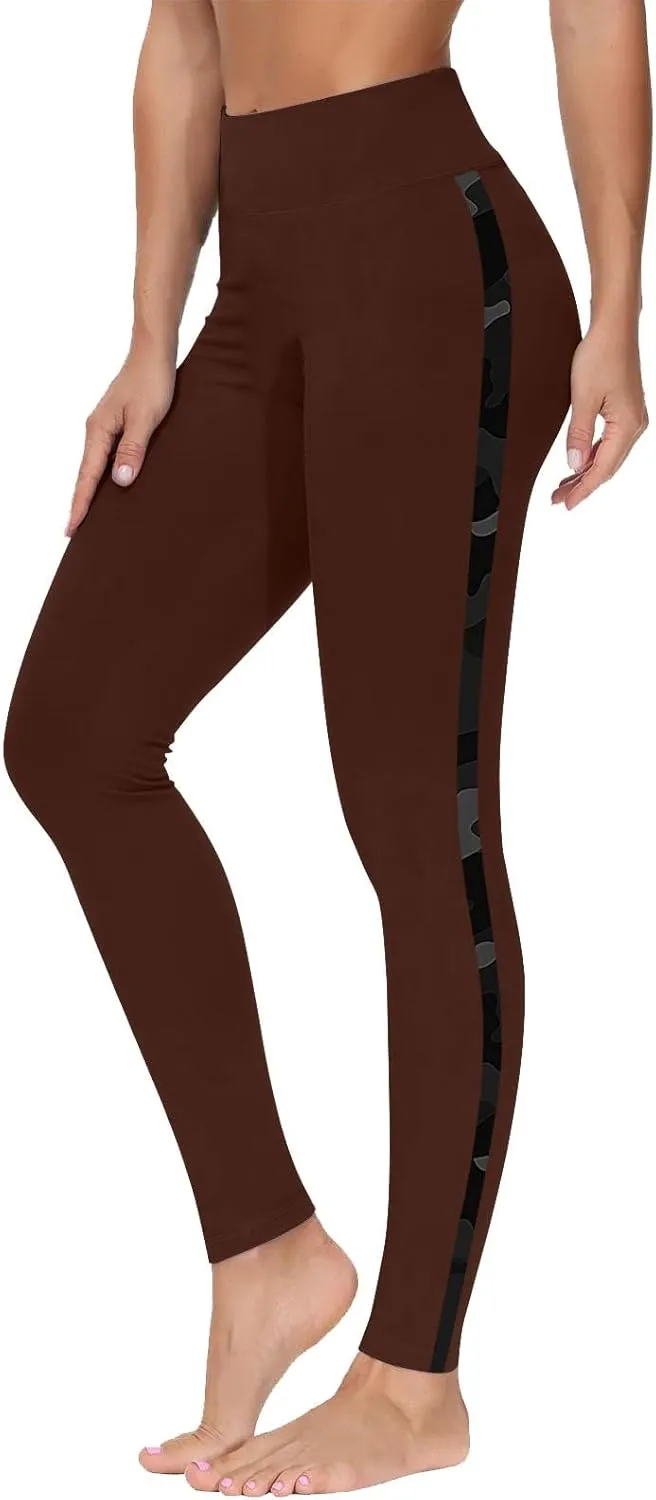 DASAYO Yoga Leggings for Women Trendy High Waist Tummy Control Full Length Stretchy Exercise Pants Ladies Workout Bottoms