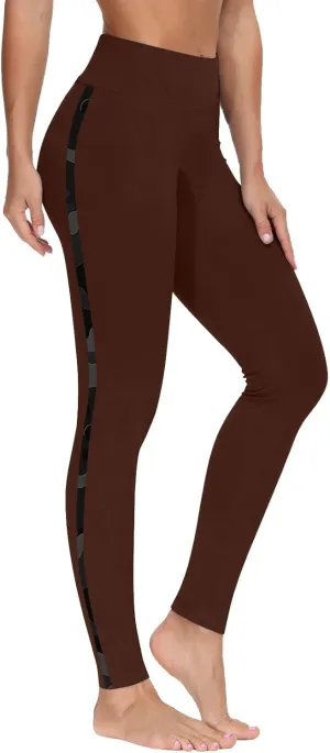 DASAYO Yoga Leggings for Women Trendy High Waist Tummy Control Full Length Stretchy Exercise Pants Ladies Workout Bottoms