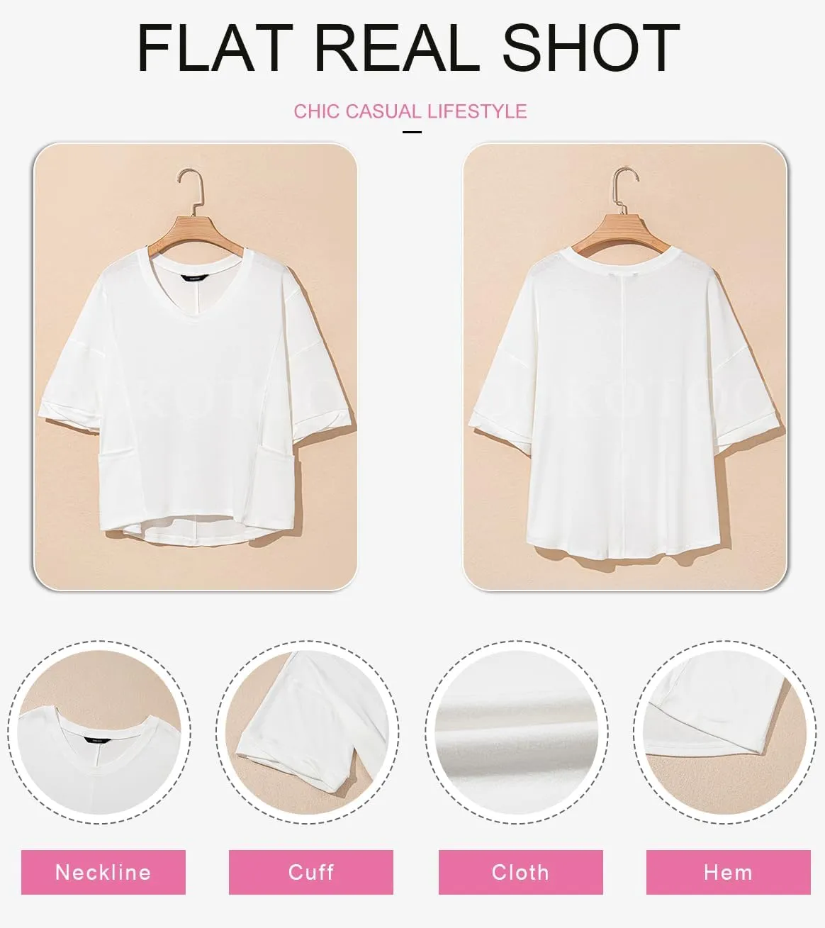 Dokotoo Womens Summer Tops Casual Crewneck Short Sleeve T Shirts for Women Solid Oversized Blouses Tops