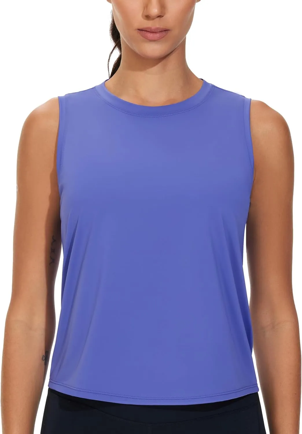 Dragon Fit Women Sleeveless Yoga Tops Workout Cool T-Shirt Running Short Tank Crop Tops
