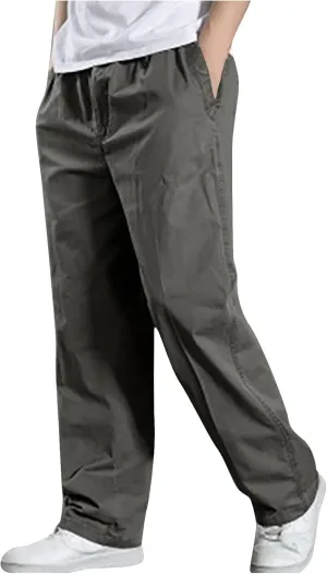 Hiking Pants Men Lightweight Big and Tall Dress Pants Casual Elastic Waist Cargo Pants Breathable Stretch Golf Pants