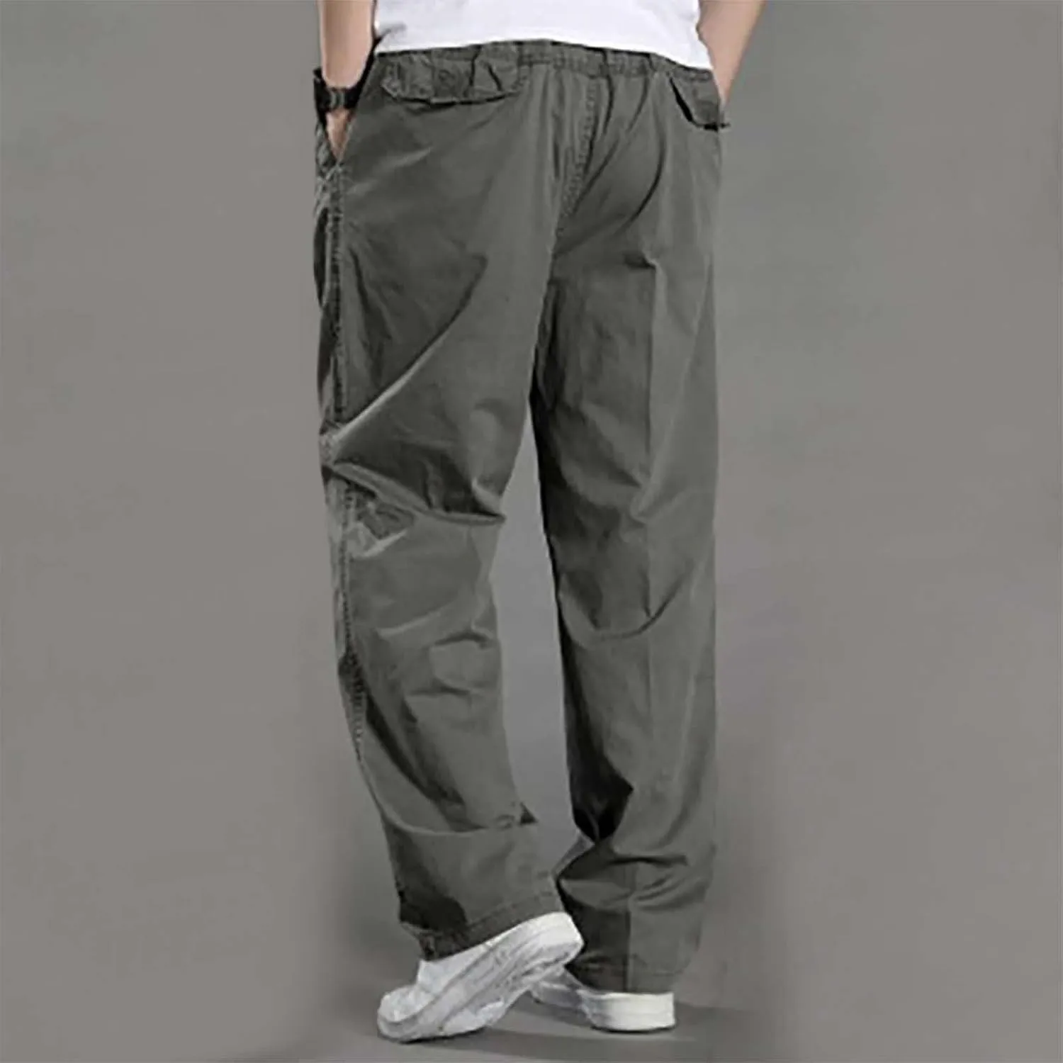 Hiking Pants Men Lightweight Big and Tall Dress Pants Casual Elastic Waist Cargo Pants Breathable Stretch Golf Pants