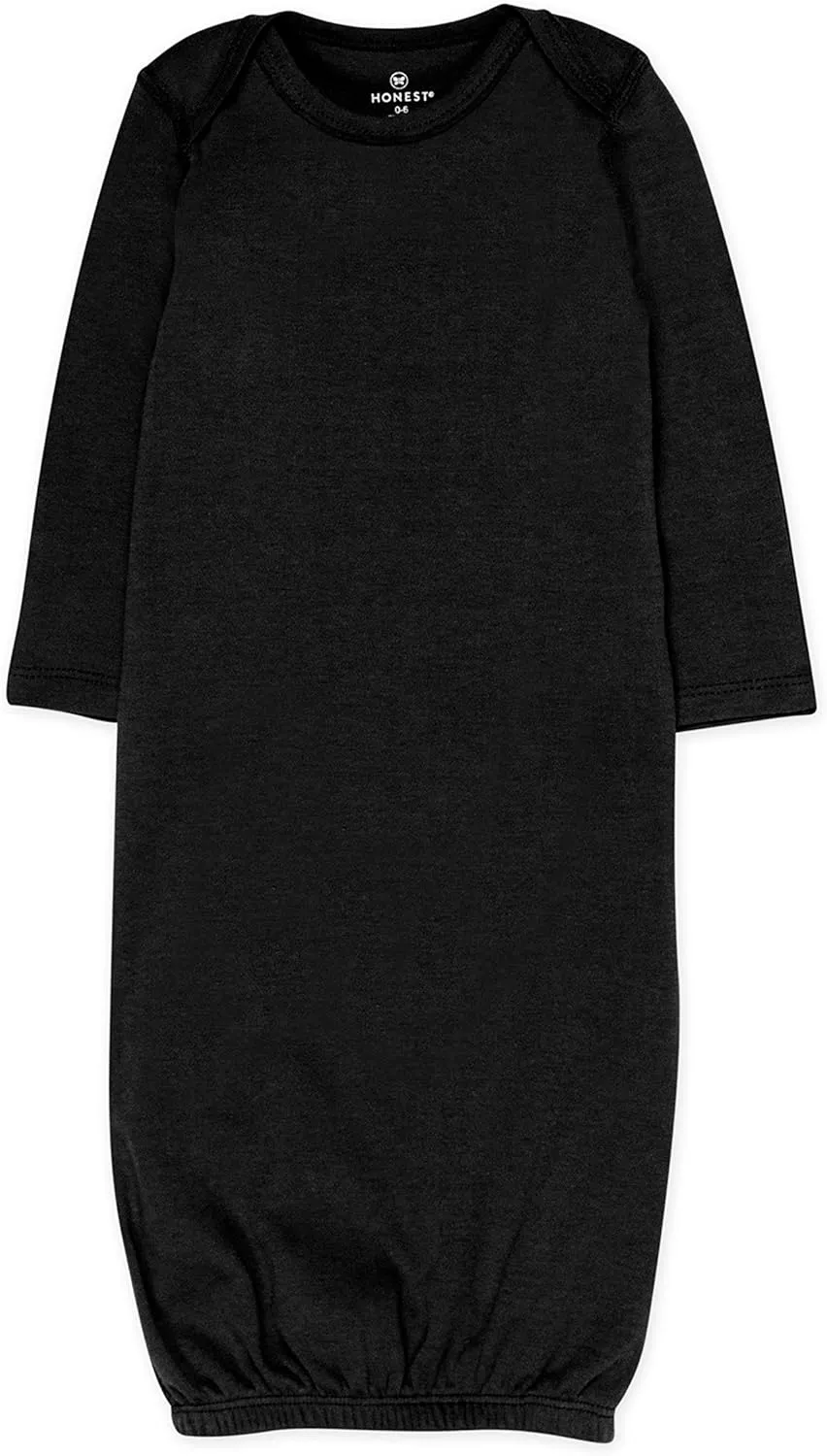 HonestBaby 2-Pack Sleeper Gowns Layette Sets 100% Organic Cotton for Newborn Baby Boys, Girls, Unisex