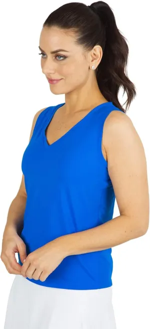 IBKUL Athleisure Wear UPF50  Sun Protective Icefil Cooling Tech Solid Tennis Tank Top - 15000