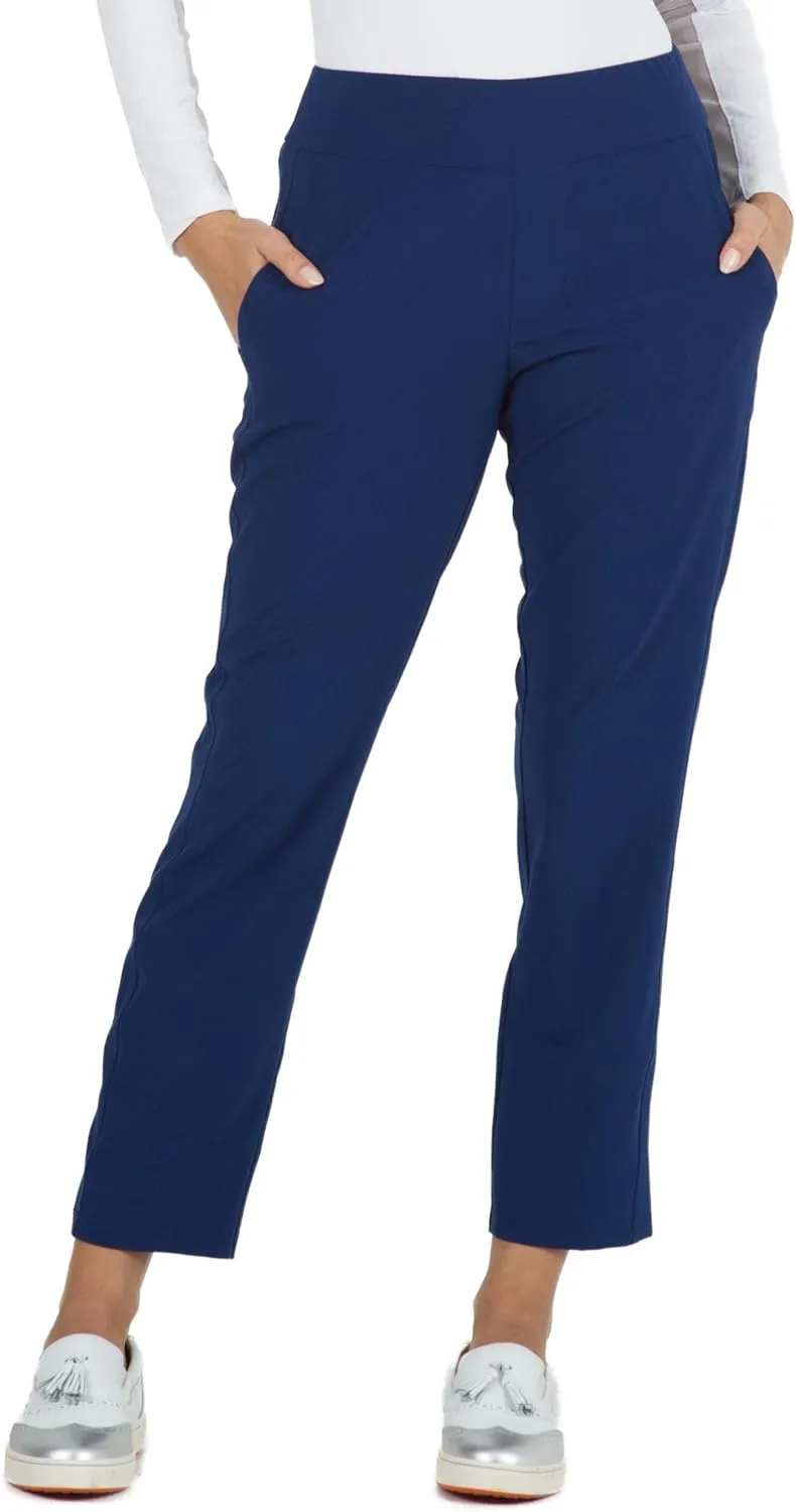 IBKUL Athleisure Wear Women’s Solid City Pants w Front & Back Pockets - 74000