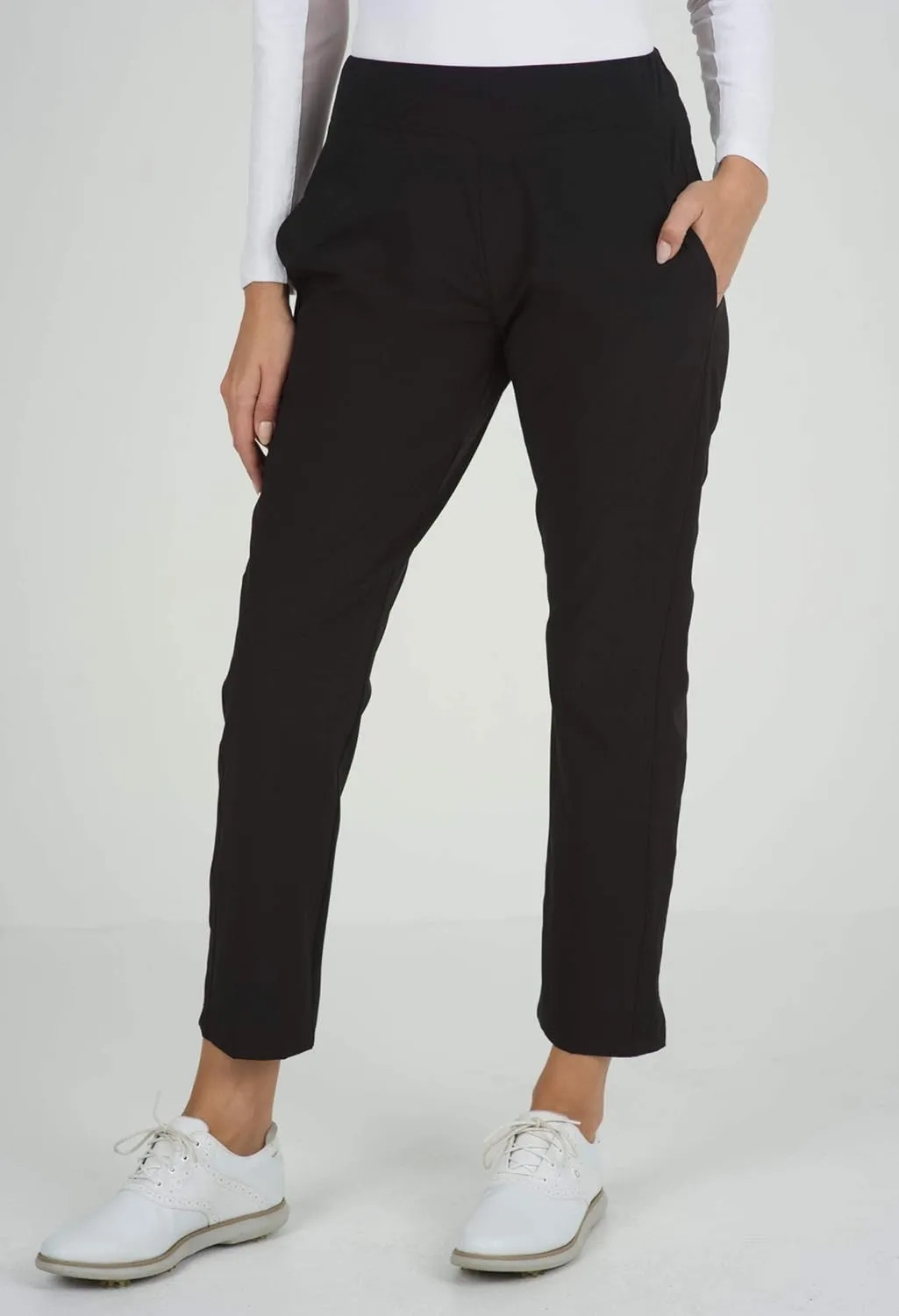 IBKUL Athleisure Wear Women’s Solid City Pants w Front & Back Pockets - 74000