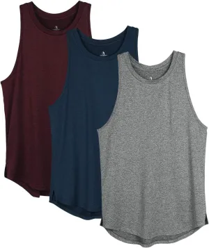 icyzone Women's Racerback Workout Tank Tops - Athletic Yoga Tops, Running Exercise Gym Shirts (Pack of 3)