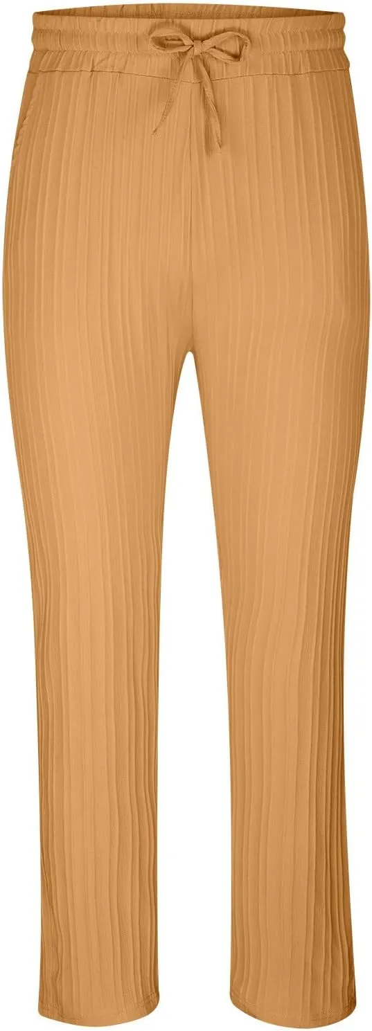 Linen Pants for Mens Casual Pants Relaxed-Fit Beach Trousers Summer Yoga Pants Soft Elastic Waist Pants