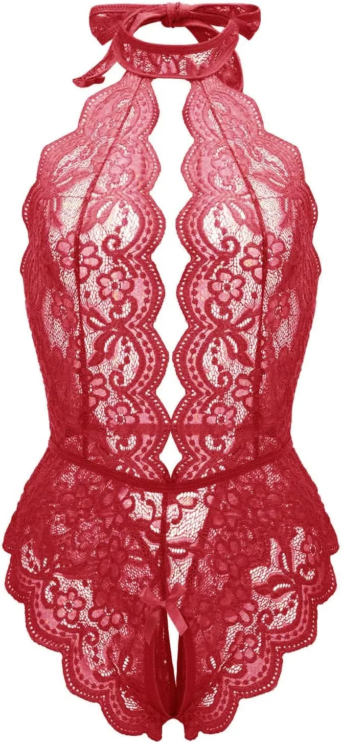 Lingerie for Women Lace Babydoll Sleepwear Sexy Nightwear Outfits Plus Size Bodysuit Negligees Teddy Underwear