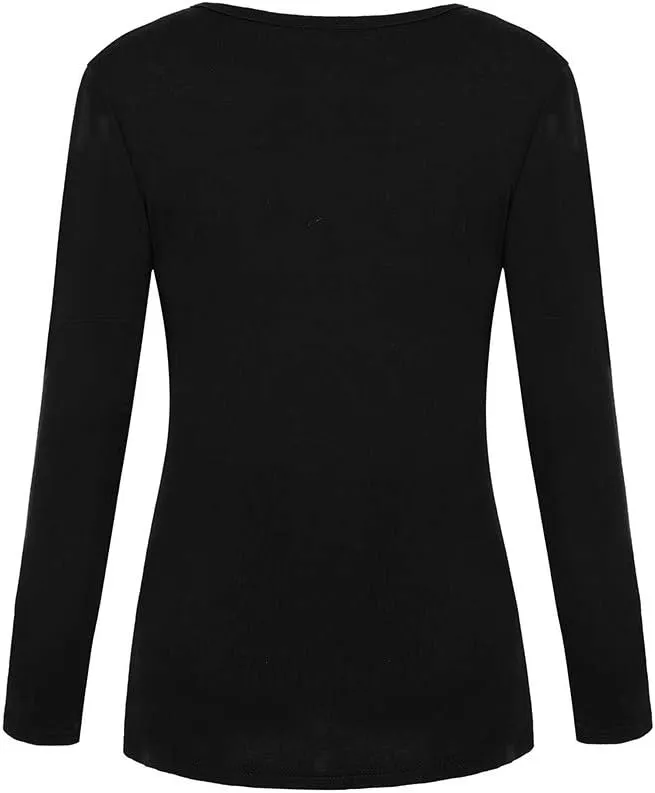 Long Sleeve Maternity Shirts for Women Tie Front Wrap Nursing Tops Double Layer Breastfeeding Blouse Clothes