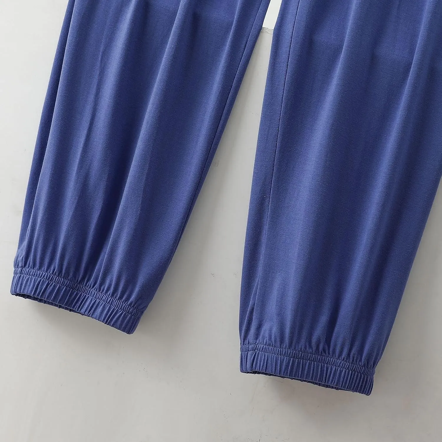 Lu's Chic Men's Summer Lounge Pants Lightweight Pj Bottoms Soft Fall Modal Comfy Stretch Closed Bottom Joggers w/Pockets