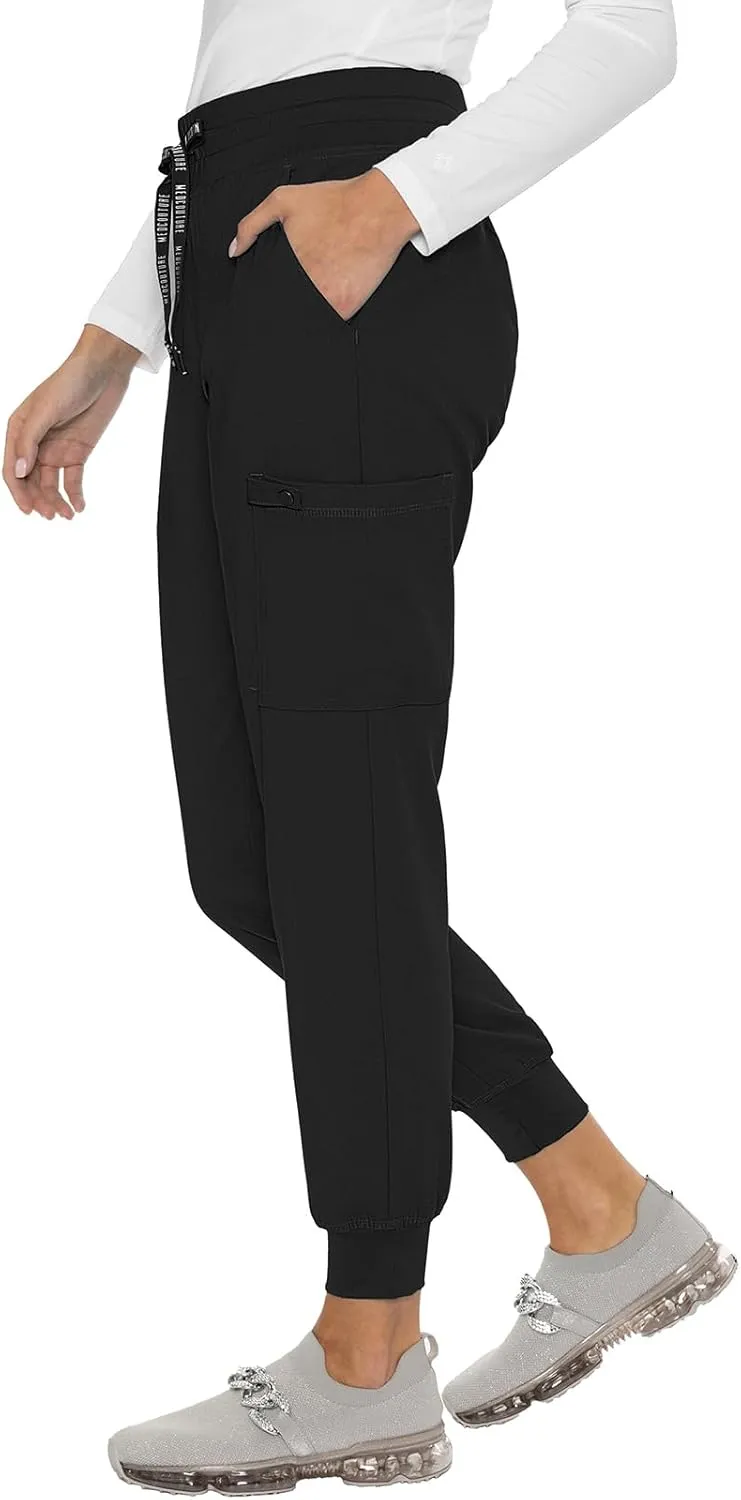 Med Couture Women's Cargo Scrub Jogger Pants, 6 Pockets, Ultra Soft, Stretch, Easy Care Soft Medical Uniform Bottoms - MC7705