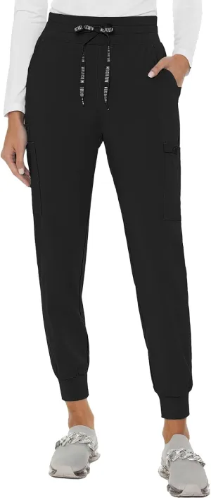 Med Couture Women's Cargo Scrub Jogger Pants, 6 Pockets, Ultra Soft, Stretch, Easy Care Soft Medical Uniform Bottoms - MC7705