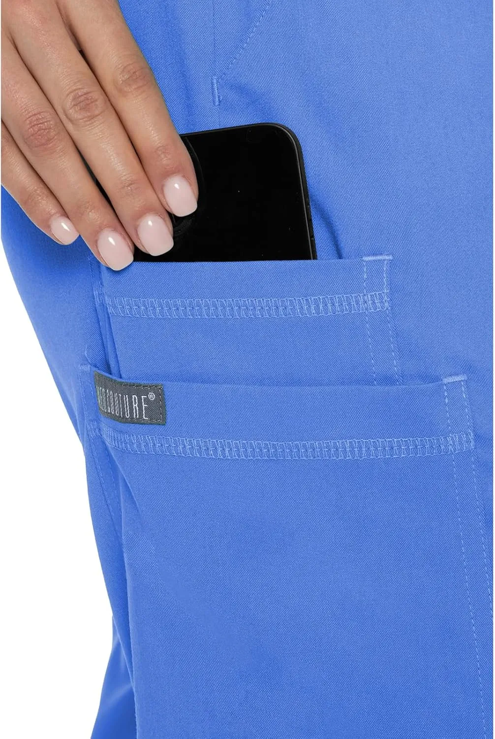 Med Couture Women's Cargo Scrub Jogger Pants, 6 Pockets, Ultra Soft, Stretch, Easy Care Soft Medical Uniform Bottoms - MC7705