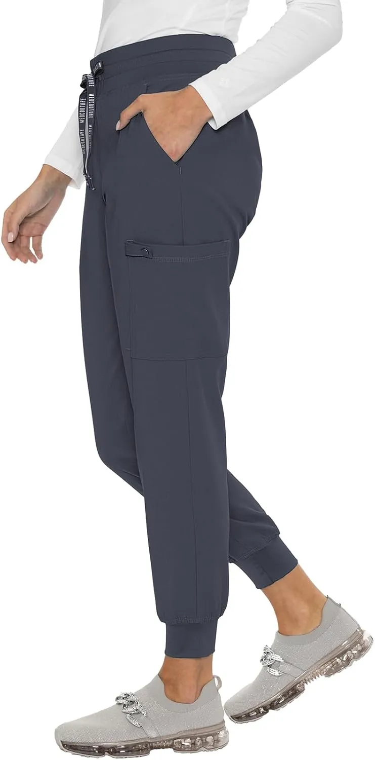 Med Couture Women's Cargo Scrub Jogger Pants, 6 Pockets, Ultra Soft, Stretch, Easy Care Soft Medical Uniform Bottoms - MC7705