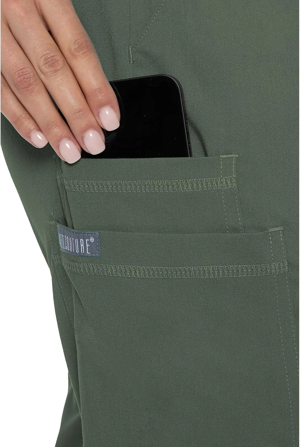Med Couture Women's Cargo Scrub Jogger Pants, 6 Pockets, Ultra Soft, Stretch, Easy Care Soft Medical Uniform Bottoms - MC7705