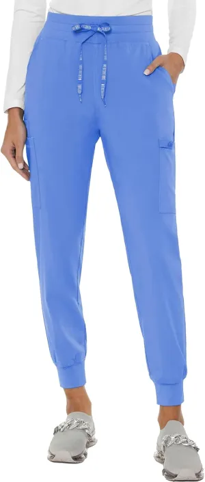 Med Couture Women's Cargo Scrub Jogger Pants, 6 Pockets, Ultra Soft, Stretch, Easy Care Soft Medical Uniform Bottoms - MC7705