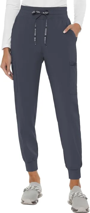 Med Couture Women's Cargo Scrub Jogger Pants, 6 Pockets, Ultra Soft, Stretch, Easy Care Soft Medical Uniform Bottoms - MC7705