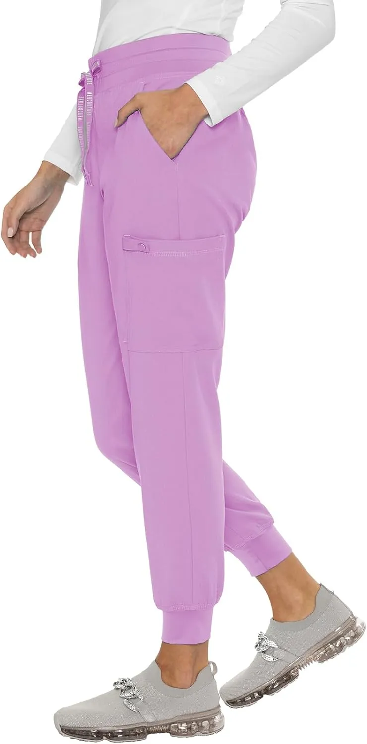 Med Couture Women's Cargo Scrub Jogger Pants, 6 Pockets, Ultra Soft, Stretch, Easy Care Soft Medical Uniform Bottoms - MC7705