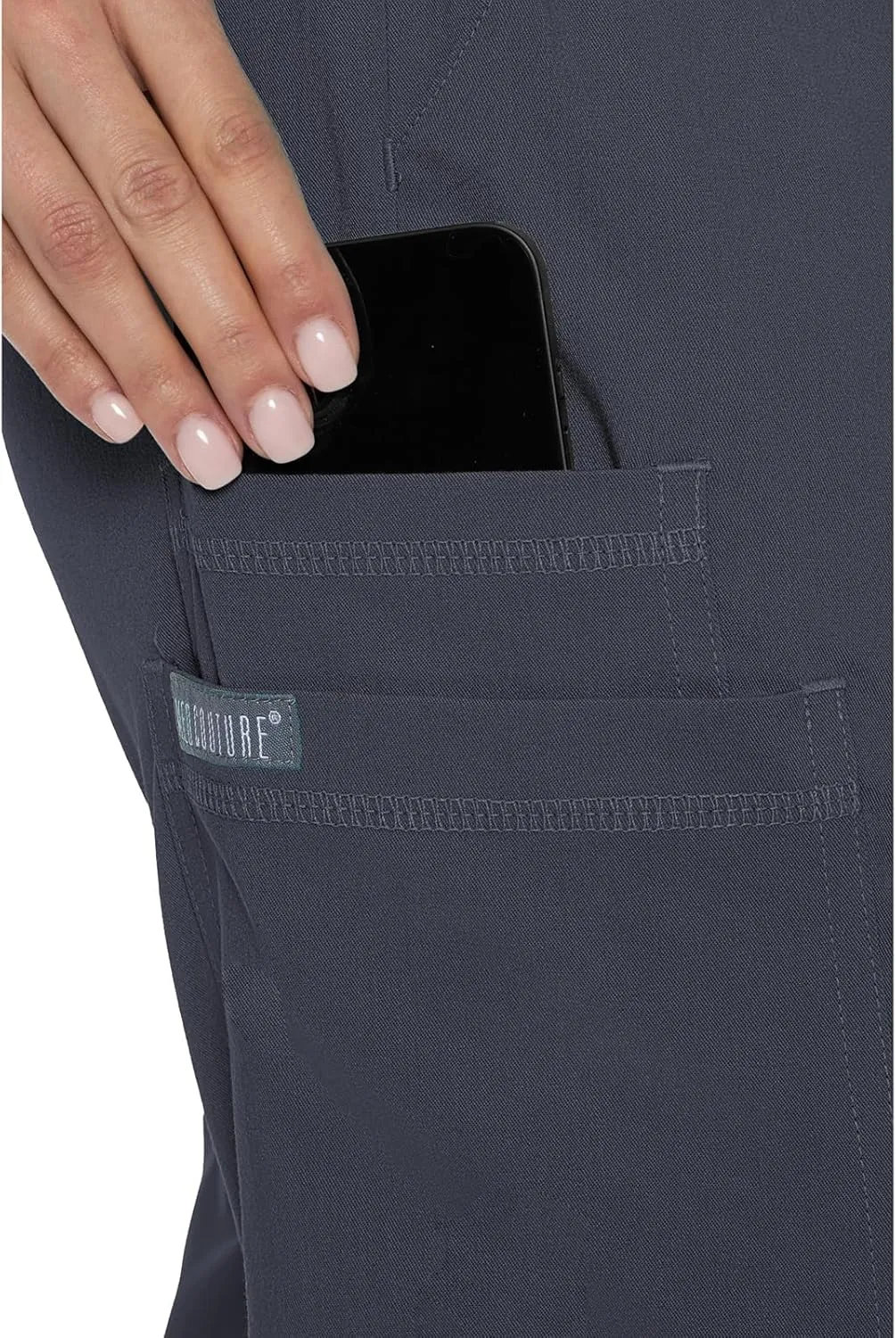 Med Couture Women's Cargo Scrub Jogger Pants, 6 Pockets, Ultra Soft, Stretch, Easy Care Soft Medical Uniform Bottoms - MC7705