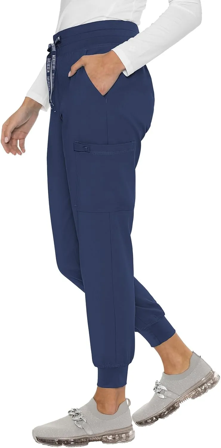 Med Couture Women's Cargo Scrub Jogger Pants, 6 Pockets, Ultra Soft, Stretch, Easy Care Soft Medical Uniform Bottoms - MC7705