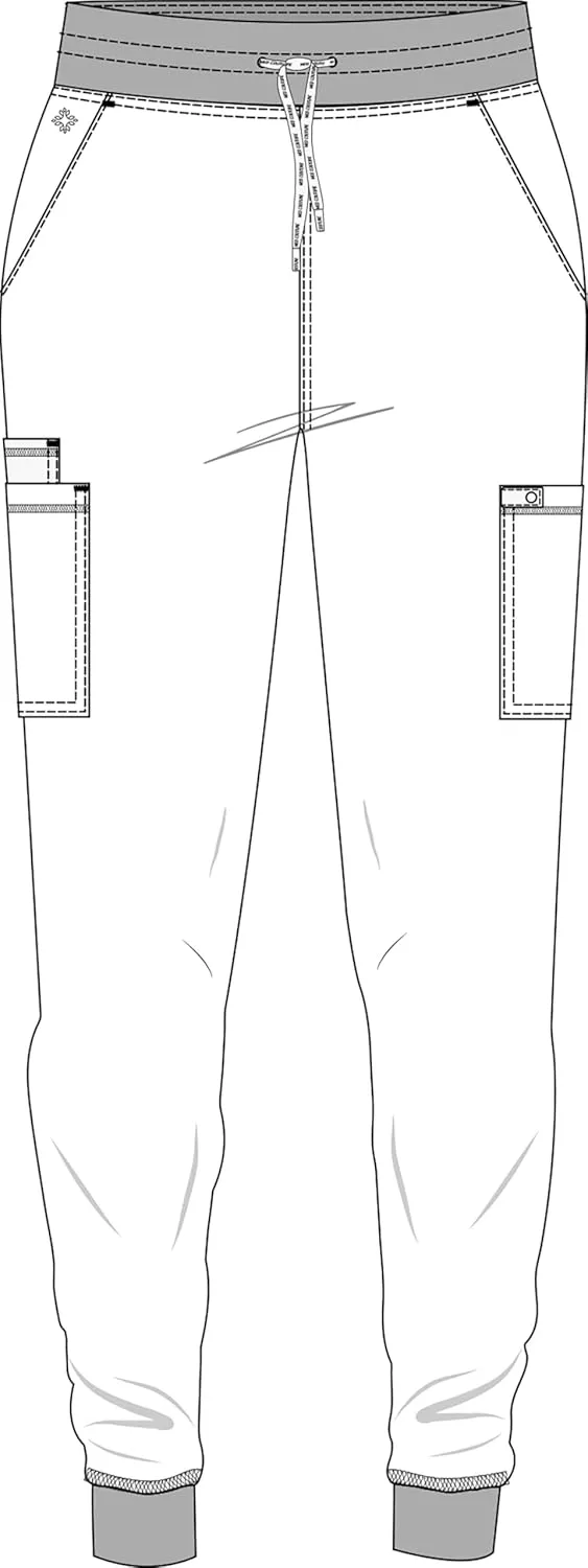 Med Couture Women's Cargo Scrub Jogger Pants, 6 Pockets, Ultra Soft, Stretch, Easy Care Soft Medical Uniform Bottoms - MC7705