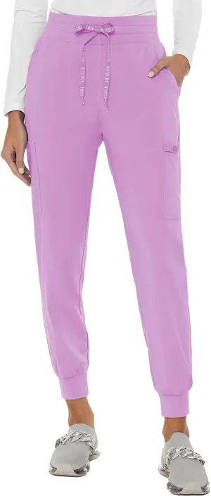 Med Couture Women's Cargo Scrub Jogger Pants, 6 Pockets, Ultra Soft, Stretch, Easy Care Soft Medical Uniform Bottoms - MC7705